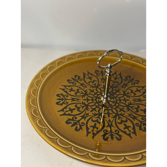 VTG Homer Loughlin Castilian Dinnerware By Coventry Round Serving Plate Decor - Picture 4 of 6